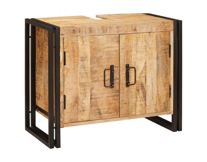 Sonata H Шкаф за мивка за баня Масивна дървесина от манго и желязо