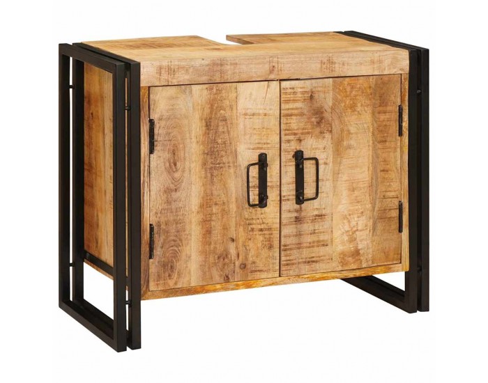 Sonata H Шкаф за мивка за баня Масивна дървесина от манго и желязо