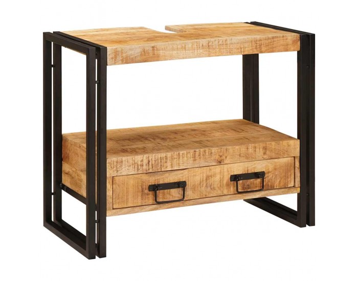 Sonata H Шкаф за мивка за баня Масивна дървесина от манго и желязо