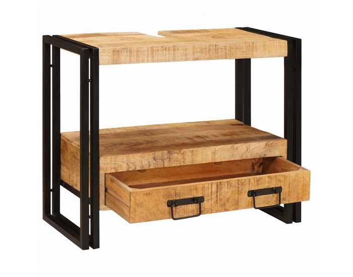 Sonata H Шкаф за мивка за баня Масивна дървесина от манго и желязо