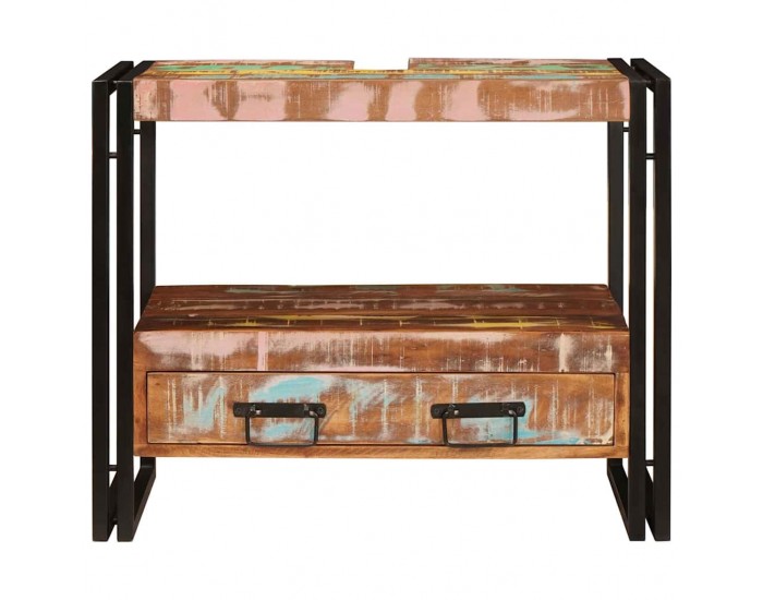 Sonata H Шкаф за мивка за баня Масивна регенерирана дървесина и желязо