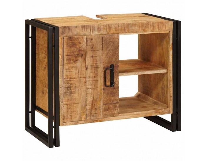 Sonata H Шкаф за мивка за баня Масивна дървесина от манго и желязо