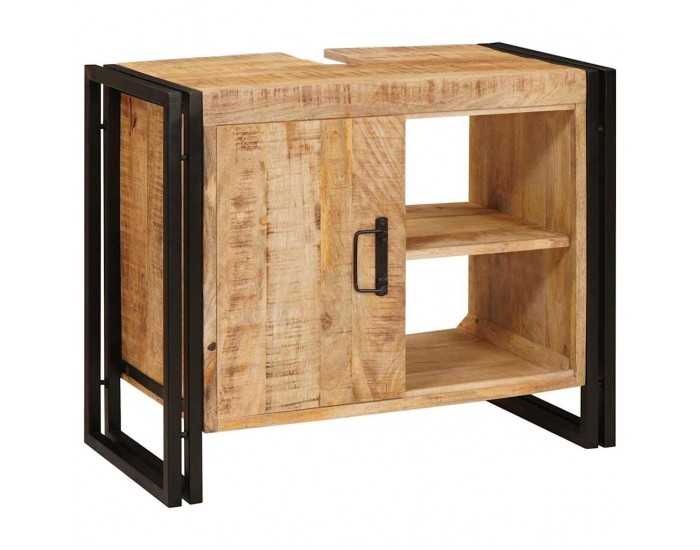 Sonata H Шкаф за мивка за баня Масивна дървесина от манго и желязо