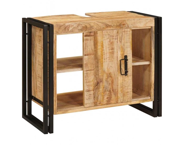 Sonata H Шкаф за мивка за баня Масивна дървесина от манго и желязо