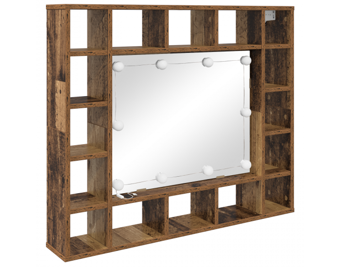 Sonata H Шкаф с огледало старо дърво 91 x 15 x 76.5 см Инженерно дърво