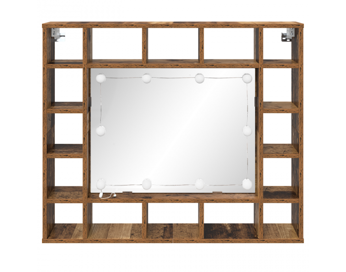 Sonata H Шкаф с огледало старо дърво 91 x 15 x 76.5 см Инженерно дърво