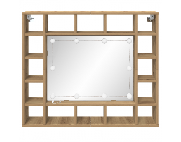 Sonata H Шкаф с огледало дъб артизан 91 x 15 x 76.5 см Инженерно дърво