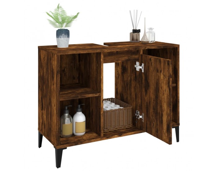 Sonata H Шкаф за мивка, опушен дъб, 80x33x60 см, инженерно дърво