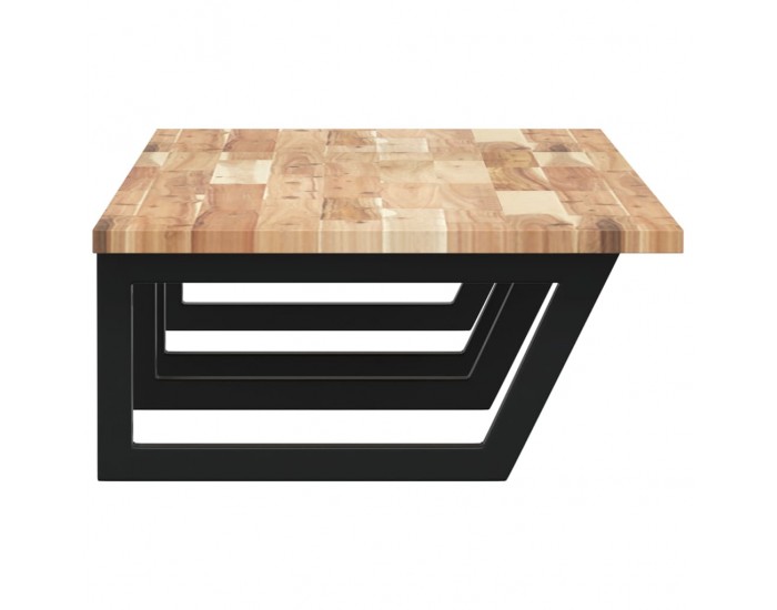 Sonata H Стенен рафт за мивка, стомана и масивно дърво акация