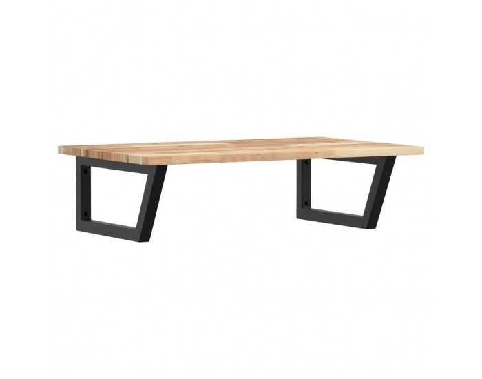 Sonata H Стенен рафт за мивка, стомана и масивно дърво акация