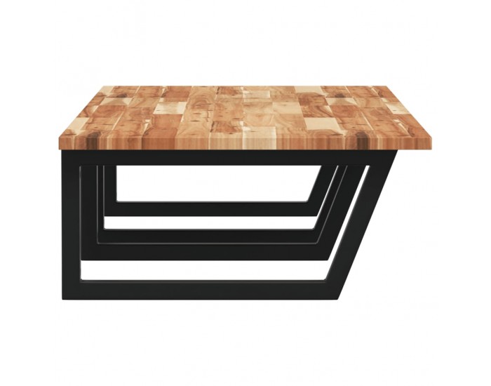 Sonata H Стенен рафт за мивка, стомана и масивно дърво акация