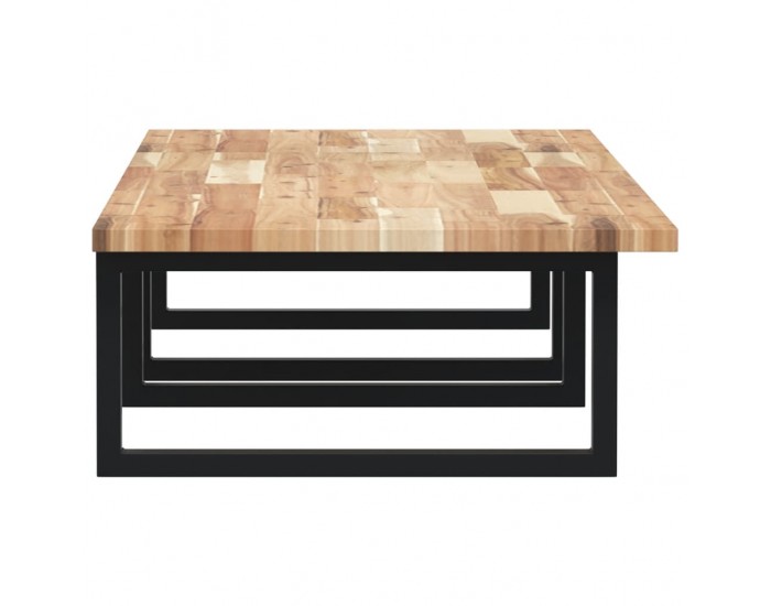 Sonata H Стенен рафт за мивка, стомана и масивно дърво акация