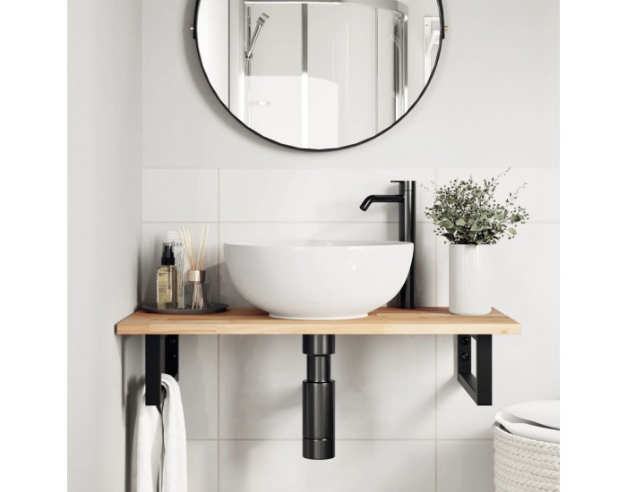 Sonata H Плот за баня, необработен, 60x40x2 см, масивно дърво акация