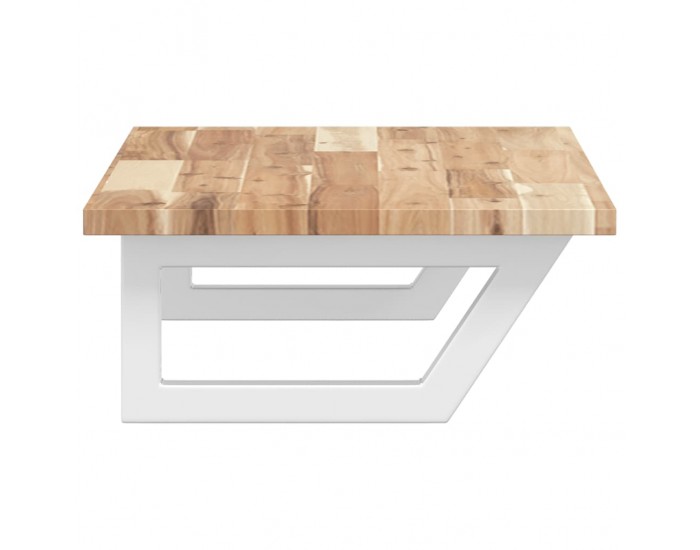 Sonata H Стенен рафт за мивка, стомана и масивно дърво акация