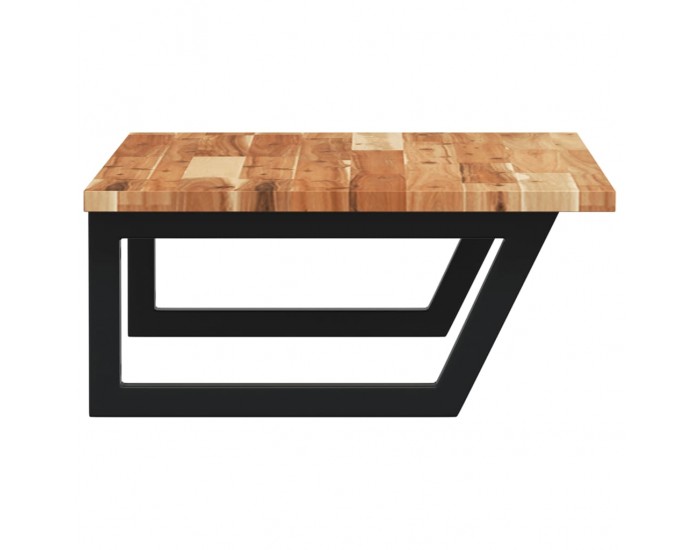 Sonata H Стенен рафт за мивка, стомана и масивно дърво акация