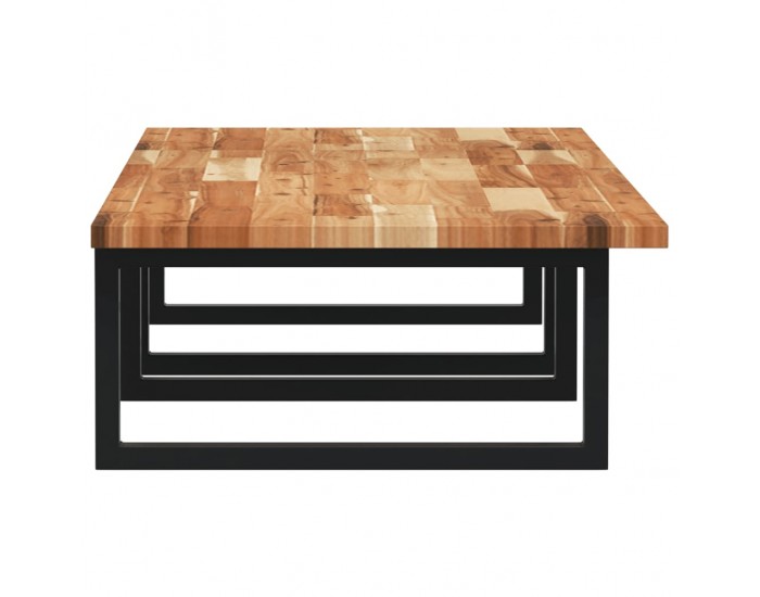 Sonata H Стенен рафт за мивка, стомана и масивно дърво акация