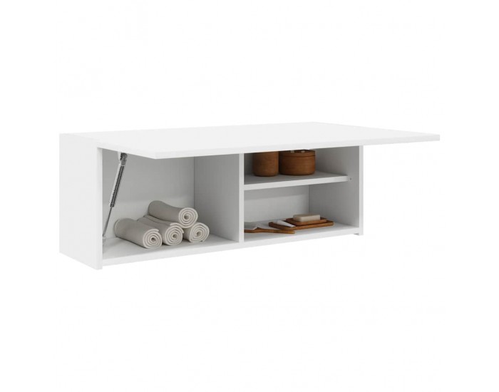 Sonata H Стенен шкаф за баня, бял, 80x25x30 см, инженерно дърво