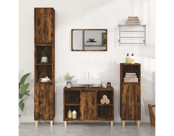 Sonata H Шкаф за мивка, опушен дъб, 80x33x60 см, инженерно дърво