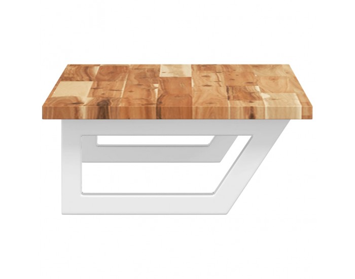 Sonata H Стенен рафт за мивка, стомана и масивно дърво акация