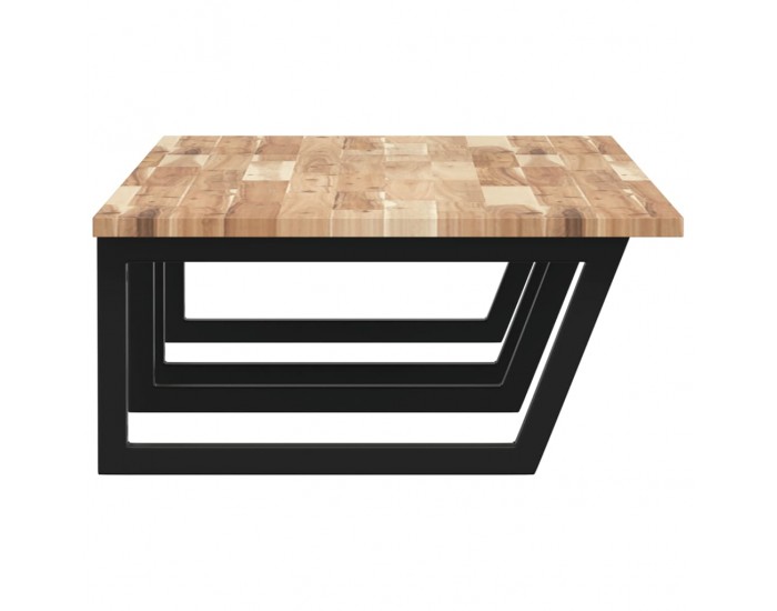 Sonata H Стенен рафт за мивка, стомана и масивно дърво акация