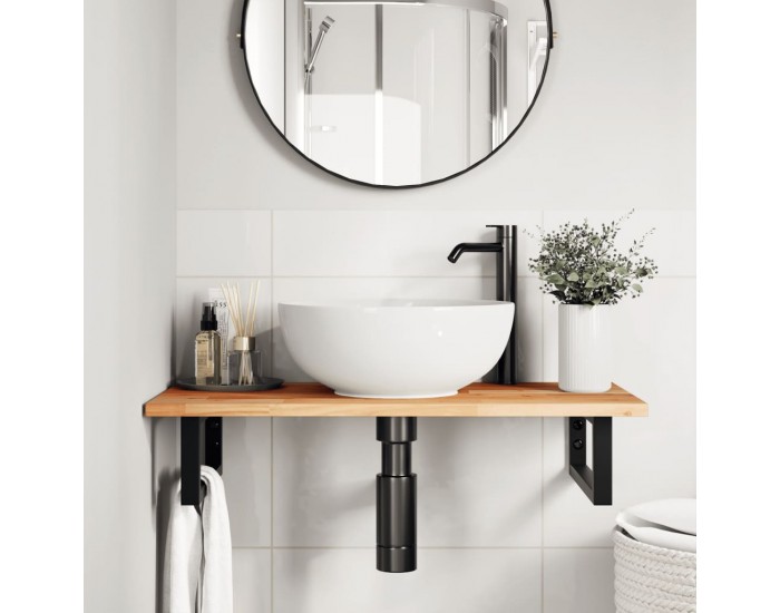 Sonata H Плот за баня, маслен финиш, 60x40x2 см, масивно дърво акация