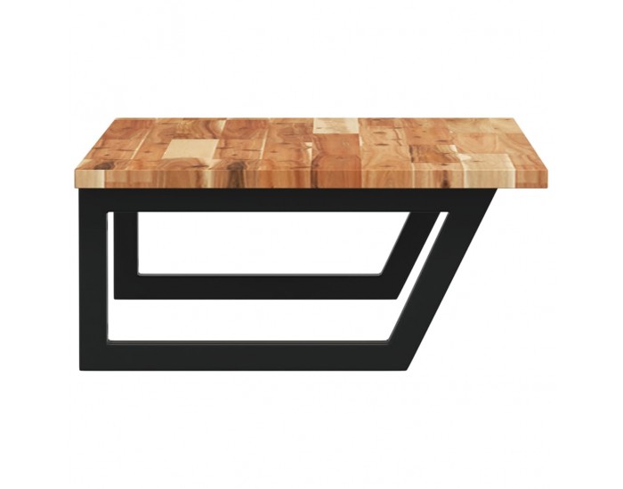 Sonata H Стенен рафт за мивка, стомана и масивно дърво акация