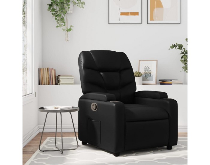 Sonata H Фотьойл с регулируема облегалка, черен, изкуствена кожа