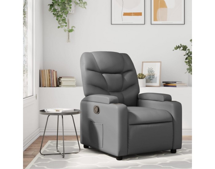 Sonata H Фотьойл с регулируема облегалка, сив, изкуствена кожа