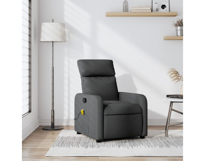 Sonata H Масажен фотьойл с регулируема облегалка, тъмносив, плат