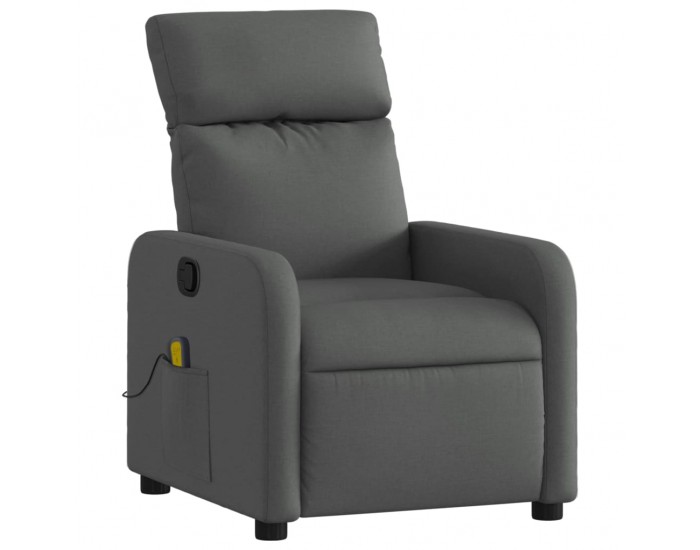 Sonata H Масажен фотьойл с регулируема облегалка, тъмносив, плат