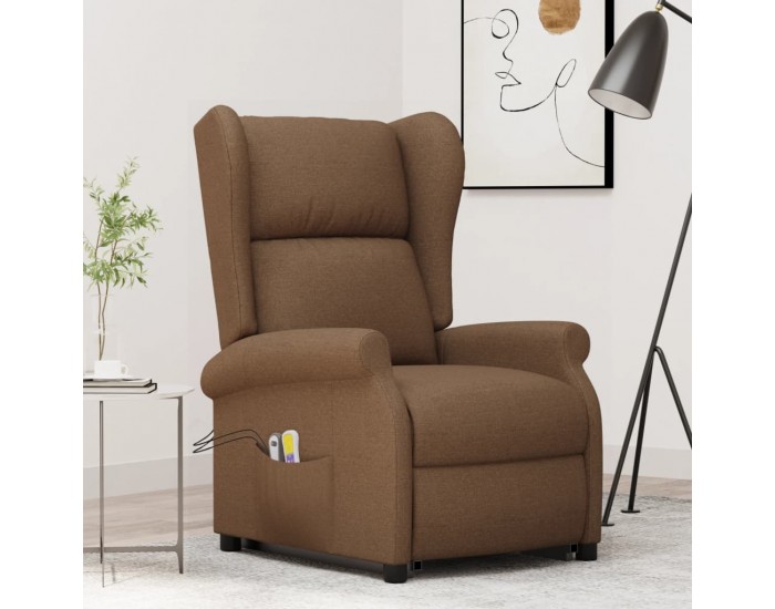 Sonata H Изправящ масажен стол, кафяв, текстил