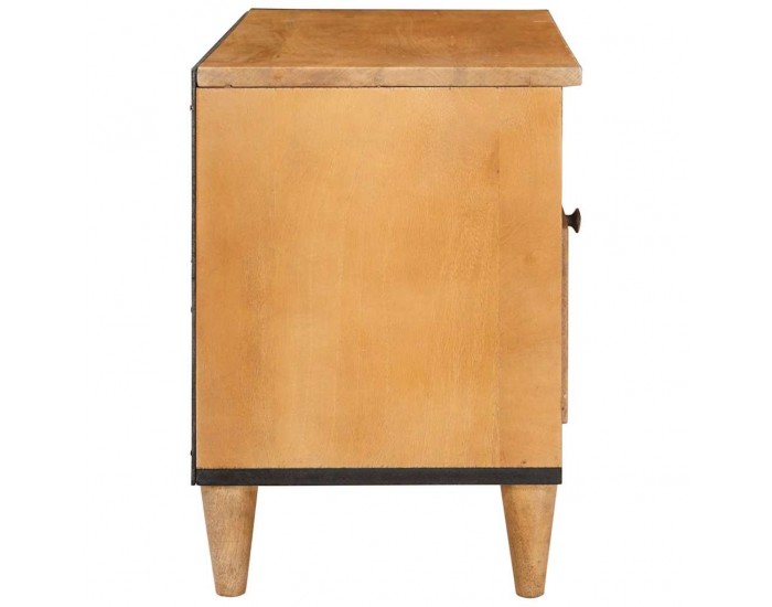 Sonata H ТВ шкаф с рафт Светлокафяво 80 x 33 x 46 см мангово дърво масив