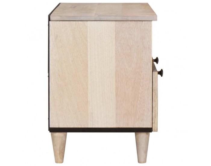 Sonata H ТВ шкаф с чекмедже Бяло 70 x 33 x 46 см мангово дърво масив