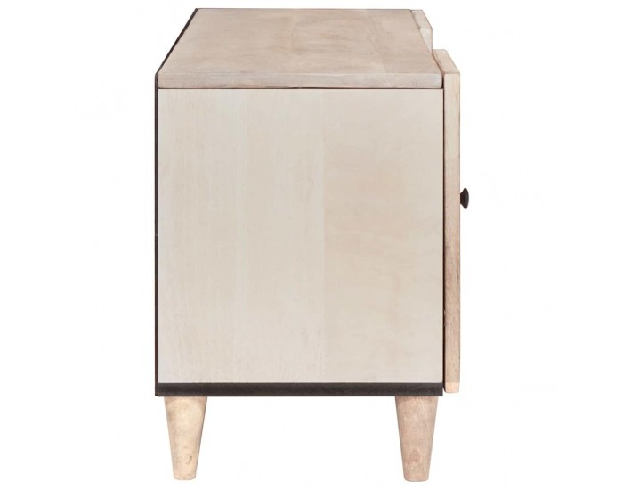 Sonata H ТВ шкаф с чекмедже Бяло 105 x 33 x 46 см мангово дърво масив