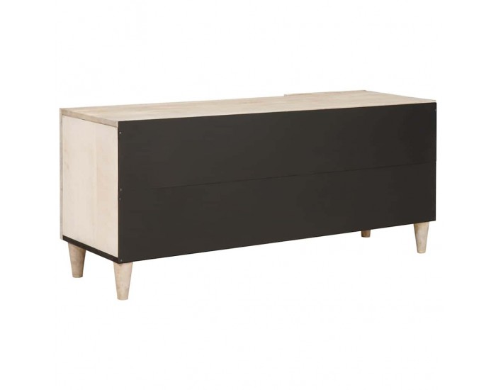 Sonata H ТВ шкаф с чекмедже Бяло 105 x 33 x 46 см мангово дърво масив