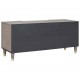 Sonata H ТВ шкаф с рафт със съхранение Сив и златен 105 x 33.5 x 46 см