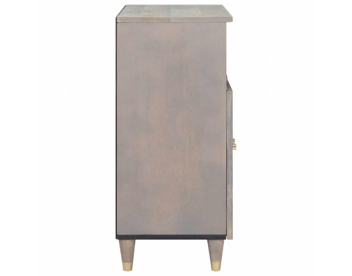 Sonata H Служебен шкаф с рафт с врата Сив и златен 60 x 33.5 x 75 см