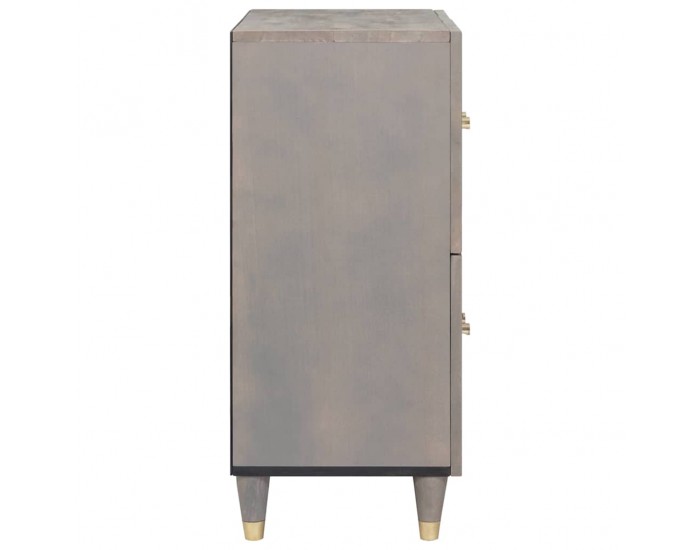 Sonata H Служебен шкаф с рафт с врата Сив и златен 60 x 33 x 75 cm