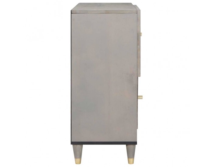 Sonata H Служебен шкаф с рафт с врата Сив и златен 80 x 33.5 x 75 см