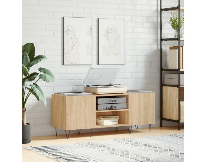 Sonata H Шкаф за винилови плочи сонома дъб 121x38x48 см инженерно дърво