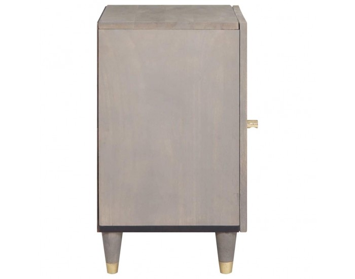 Sonata H Шкаф за баня Сив 38 x 33 x 58 см Масивна дървесина от манго