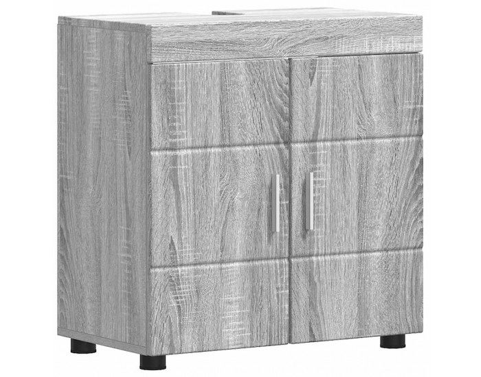 Sonata H Шкаф за баня с мивка с врата TULUM Сив сонома 60 x 34 x 63 см