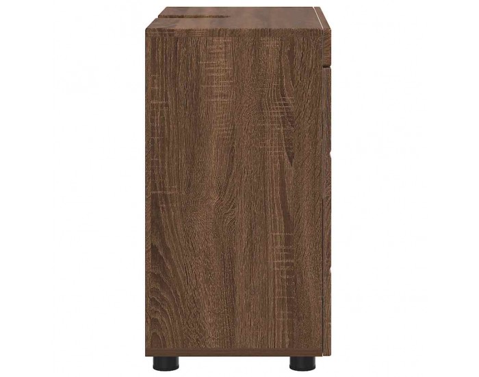 Sonata H Шкаф за баня с мивка с врата TULUM Кафяв дъб 60 x 34 x 63 см