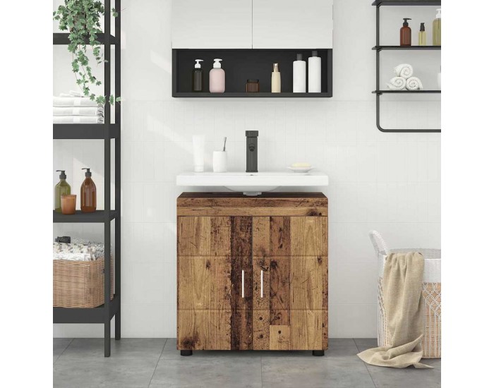 Sonata H Шкаф за баня с мивка с врата TULUM Старо дърво 60 x 34 x 63 см