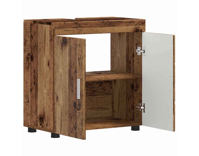 Sonata H Шкаф за баня с мивка с врата TULUM Старо дърво 60 x 34 x 63 см