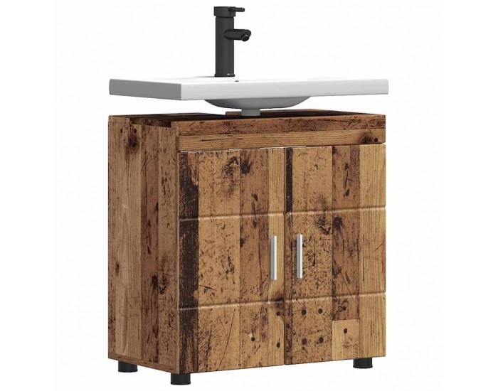 Sonata H Шкаф за баня с мивка с врата TULUM Старо дърво 60 x 34 x 63 см