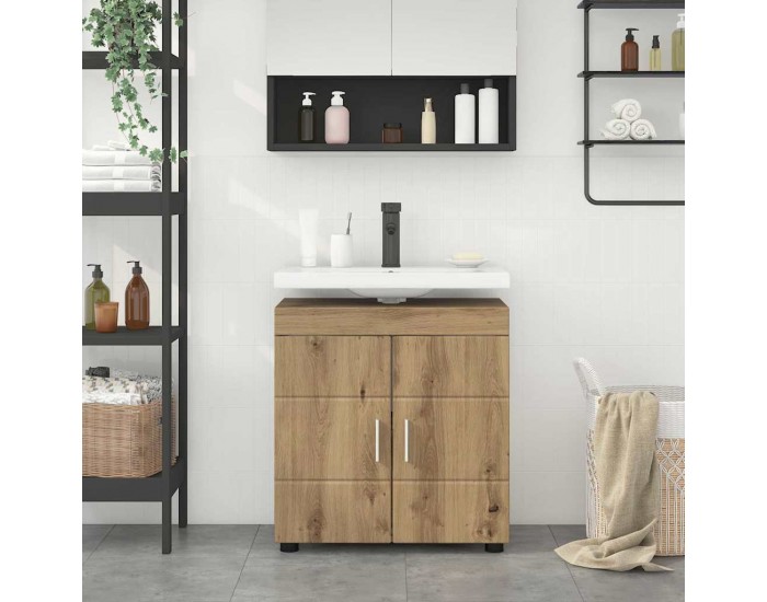 Sonata H Шкаф за баня с мивка с врата TULUM дъб артизан 60 x 34 x 63 см