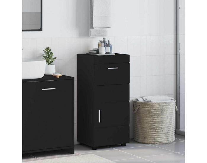 Sonata H Шкаф за баня TULUM Черно 37 x 31.5 x 82 см Инженерно дърво