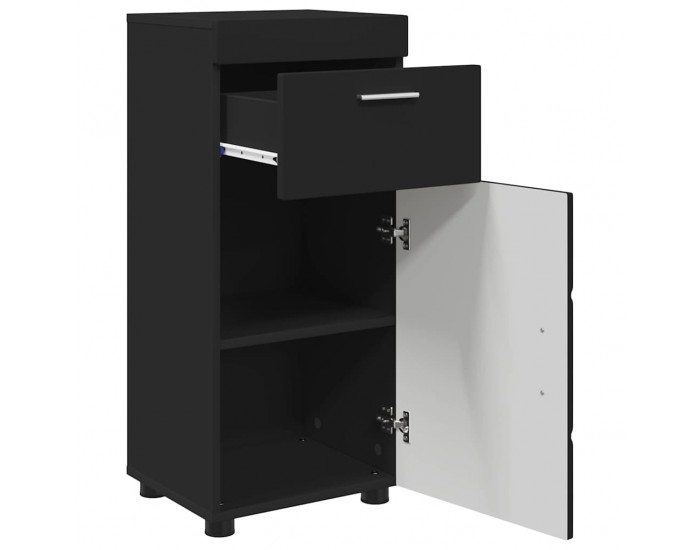 Sonata H Шкаф за баня TULUM Черно 37 x 31.5 x 82 см Инженерно дърво