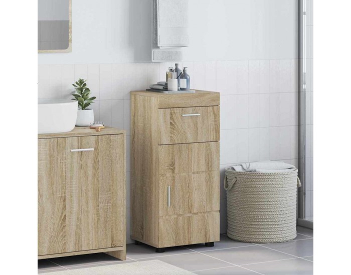 Sonata H Шкаф за баня TULUM дъб сонома 37 x 31.5 x 82 см Инженерно дърво